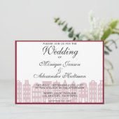 アムステルダムカナルハウシズオランダ結婚式招待状 招待状 (スタンド正面)