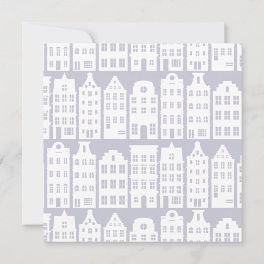 アムステルダムカナルハウシズオランダ結婚式招待状 招待状 (裏面)