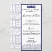 アムステルダムカナルハウズオランダ結婚ズディナーメニュー メニュー (正面/裏面)