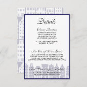 アムステルダムカナルハウズオランダ結婚ズ詳細カード 招待状 (正面/裏面)