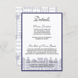 アムステルダムカナルハウズオランダ結婚ズ詳細カード 招待状