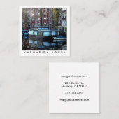 アムステルダムカナルボートフォトトラベルツーリズム スクエア名刺 (正面/裏面)