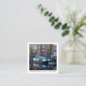 アムステルダムカナルボートフォトトラベルツーリズム スクエア名刺 (スタンド正面)