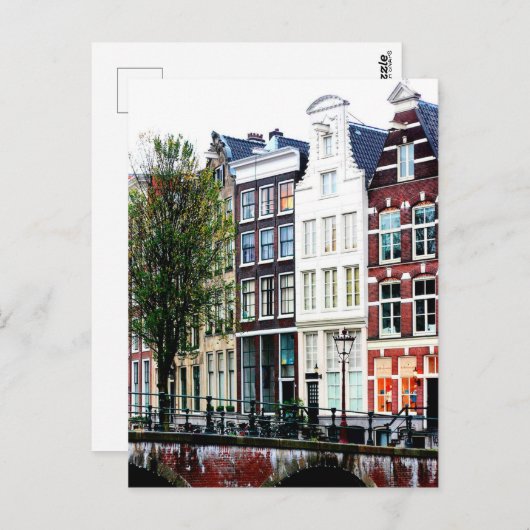 アムステルダムカナルレイン春デイ ポストカード (正面/裏面)