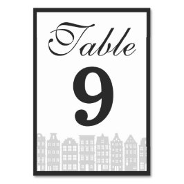 アムステルダムカナルローハウシズオランダウェディングレセプション テーブルナンバー