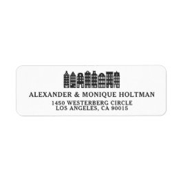 アムステルダムカナルローハウシズオランダ差出人住所 ラベル