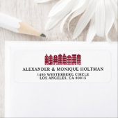 アムステルダムカナルローハウスオランダレッド差出人住所 ラベル (インサイチュ)