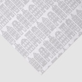 アムステルダムカナルローハウスシルバー&ホワイトパターン 薄葉紙 (詳細)