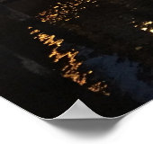 アムステルダムカナル夕べナイトグローフォト ポスター (角)