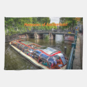 アムステルダムキャナルシーン、アムステルダムのツアー キッチンタオル (横)