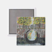 アムステルダムキャナルシーンin秋 マグネット (正面/裏面)