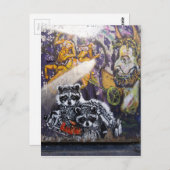 アムステルダムグラフィティ通りアートNr. 1 – ラクーン ポストカード (正面/裏面)