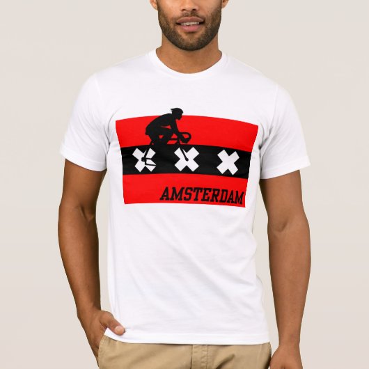 アムステルダムサイクリングオス Tシャツ (正面)