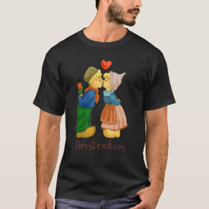 アムステルダムシティオランダお土産男性へ女性 Tシャツ