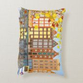 アムステルダムシティカナルアカラフルントリーピロー アクセントクッション (裏面(縦))