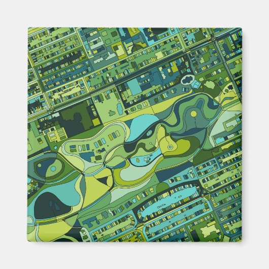 アムステルダムシティストラクチャーマップ マグネット (正面)