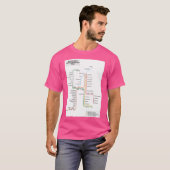 アムステルダムシティメトロ電車地図 Tシャツ (正面フル)