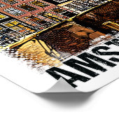 アムステルダムシティ通りヴィンテージトラベルアート ポスター (角)