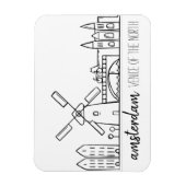 アムステルダムスカイライン マグネット (縦)