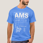 アムステルダムスキポールエアポートAMS Tシャツ (正面)