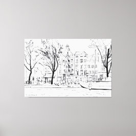 アムステルダムスケッチグラフィックアート キャンバスプリント