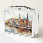 アムステルダムストレッチプリント メタルランチボックス (正面)