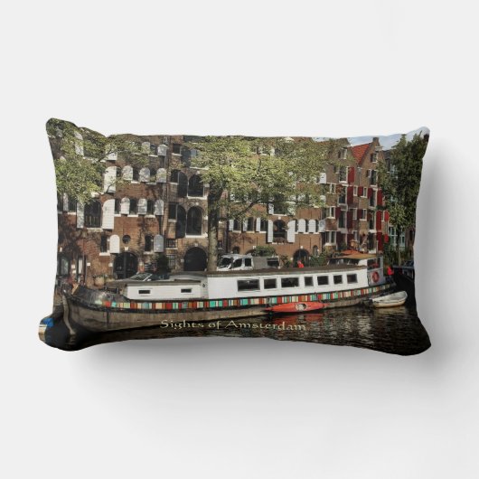 アムステルダムスーベニアルカナルバージメモリーズ ランバークッション (正面)