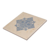 アムステルダムデザインブルーベージュ タイル (側面)