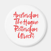 アムステルダムハーグロッテルダムユトレヒト マグネット (正面)