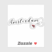 アムステルダムハート国旗 シール (シート)