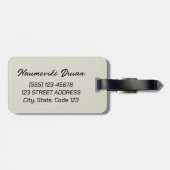 アムステルダムパーソナライズされたホランドヴィンテージトラベルアート ラゲッジタグ (裏面横)