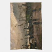 アムステルダムフィッシャーマンズハーバーストームバイビンセントゴッホ キッチンタオル (縦)