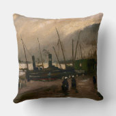 アムステルダムフィッシャーマンズハーバーストームバイビンセントゴッホ クッション (裏面)