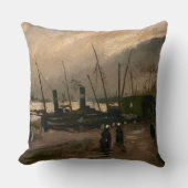 アムステルダムフィッシャーマンズハーバーストームバイビンセントゴッホ クッション (正面)