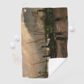 アムステルダムフィッシャーマンズハーバーストームバイビンセントゴッホ ゴルフタオル (インサイチュ)