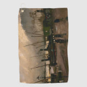 アムステルダムフィッシャーマンズハーバーストームバイビンセントゴッホ ゴルフタオル (正面)