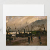 アムステルダムフィッシャーマンズハーバーストームバイビンセントゴッホ シーズンカード (正面/裏面)