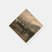 アムステルダムフィッシャーマンズハーバーストームバイビンセントゴッホ スタンダードカクテルナプキン (角)