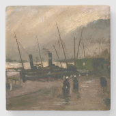 アムステルダムフィッシャーマンズハーバーストームバイビンセントゴッホ ストーンコースター (正面)