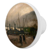 アムステルダムフィッシャーマンズハーバーストームバイビンセントゴッホ セラミックノブ (右)