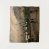 アムステルダムフィッシャーマンズハーバーストームバイビンセントゴッホ タペストリー (正面)