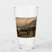 アムステルダムフィッシャーマンズハーバーストームバイビンセントゴッホ タンブラーグラス (正面)