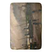 アムステルダムフィッシャーマンズハーバーストームバイビンセントゴッホ バスマット (正面縦)