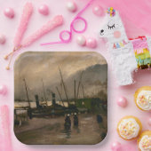 アムステルダムフィッシャーマンズハーバーストームバイビンセントゴッホ ペーパープレート (パーティー)