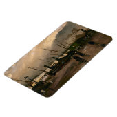 アムステルダムフィッシャーマンズハーバーストームバイビンセントゴッホ マグネット (左側)