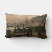 アムステルダムフィッシャーマンズハーバーストームバイビンセントゴッホ ランバークッション (裏面)