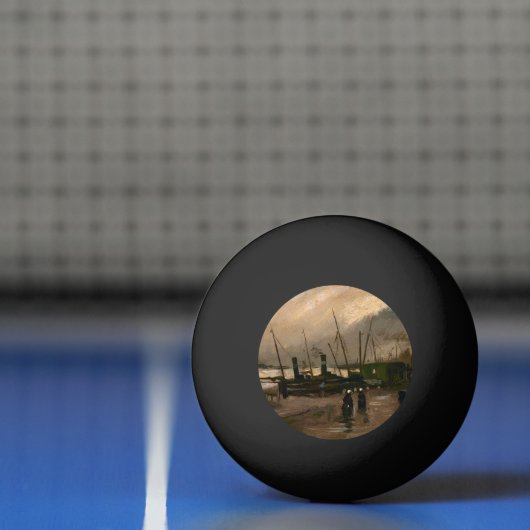 アムステルダムフィッシャーマンズハーバーストームバイビンセントゴッホ 卓球ボール (ネット)