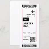 アムステルダムフライトとアムステルダムボーディングパス (正面/裏面)