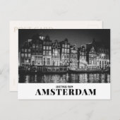 アムステルダムブラック&ホワイトナイトからの挨拶 ポストカード (正面/裏面)