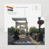 アムステルダムブリッジホランドポストカード ポストカード (正面/裏面)